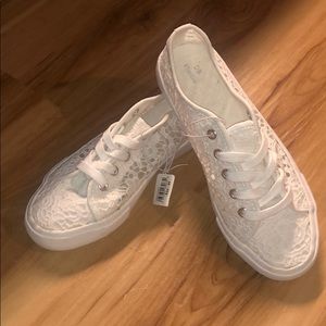 david's bridal lace sneakers